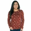 Outlet 😀 Tops Petite Architect® Long Sleeve Printed Pumpkin Crew Neck Tee 👏 -Architect Sales Store unnamed file 1031
