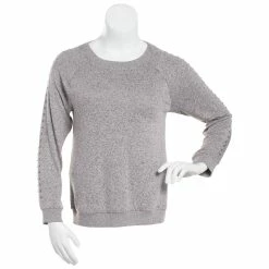 Best deal ⌛ Sweaters & Cardigans Plus Size Architect® Long Sleeve Studded Sleeve Hacci Sweater ✨